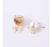 ROCKPOEM Gemelos de Perlas para Mujer, 2 Piezas con Diseño de Flores, Estilo Minimalista y Elegante, Accesorios para Camisa, Regalos para Ocasiones Formales y Especiales (Plata, 1,6 cm)