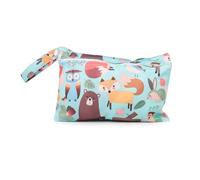Rockreyoa 2 bolsas húmedas impermeables para pañales, organizador lavable, bolsa de almacenamiento con cremallera para bebés, pañales, toallas sanitarias, ropa de baño, 5#
