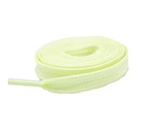Rockreyoa 2 pares de cordones fluorescentes planos deportivos cordones luminosos cordones cordones 10 mm ancho plano zapato punta de repuesto para zapatillas deportivas zapatillas de deporte, amarillo