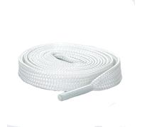 Rockreyoa 2 pares de cordones fluorescentes planos deportivos cordones luminosos cordones cordones 10 mm ancho plano zapato punta de repuesto para zapatillas deportivas zapatillas de deporte, Blanco