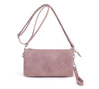 Rockreyoa Bolso bandolera de piel para mujer con correa para la muñeca y correa de hombro ajustable, bolso cruzado para teléfono móvil, monederos, bolso de la compra para mujeres, Rosa.