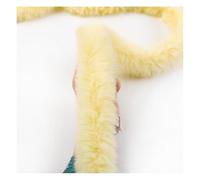 Rockreyoa Borde de pelo sintético esponjoso Cinta de piel sintética Banda de pelo sintético Forro de piel sintética Borde de tela Hecho a mano Material para zapatillas, disfraces, manualidades