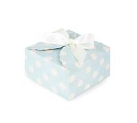 Rockreyoa Juego de caja de regalo con lazo pastel ondulado pequeñas cajas de cartón para bombones Caja de regalo de cartón delicado 9 x 9 x 5 cm para bodas, cumpleaños, fiestas, Navidad, verde, 20