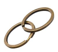 Rockreyoa Llaveros de bronce plano llavero anillo redondo anillos divididos multifuncionales llaveros para llaves de coche accesorios hogar coche oficina llave fijación 25 mm 20 unidades
