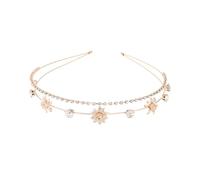 Rockreyoa Tocado dorado para niña, corona de laurel, dorado, tocado para novia, accesorio para el pelo, boda, vintage, hoja de olivo, diadema para novia, hoja, tiara diosa griega, hoja de loto dorado