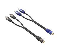 ROCKRIX Cable divisor adaptador RCA Y de 0.2 m 1 hembra a 2 machos (paquete de 2)