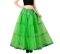 Rocks Off Butt Boy Falda larga sin huesos para mujer, falda larga sin huesos, enagua alternativa, verde, XL