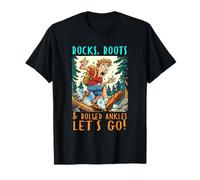 ROCKS ROOTS AND ROLLED ANKLES LET'S GO Camiseta