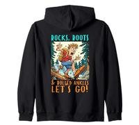 ROCKS ROOTS AND ROLLED ANKLES LET'S GO Sudadera con Capucha