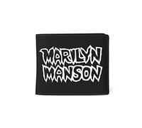 Rocksax Cartera de Marilyn Manson - Logotipo, Negro -, Talla única, Cartera Plegable