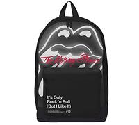 Rocksax Mochila The Rolling Stones Classic It's Only Rock 'N Roll, 43 cm x 30 cm x 15 cm, producto oficial, Black, Talla única, Casual