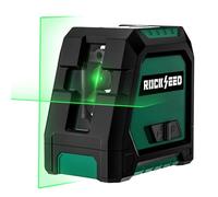 RockSeed Nivel Láser de Módulo Dual, Nivel de Línea Autonivelante,Haz Verde Horizontal y Vertical de 150 °, 2 Baterías AA,Bolsa de Transporte,para Decoración del Hogar/Bricolaje/Sitio de Construcción