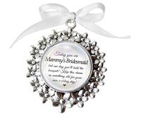 Rockshore Accessoires Ramo de flores para dama de honor o dama de honor, con cita antigua, no personalizable, recuerdo, regalo de boda, 4cm, Vidrio