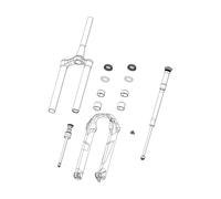 RockShox Conjunto de botellas para Pike DJ A2-A4 26" a partir del modelo 2016 rojo