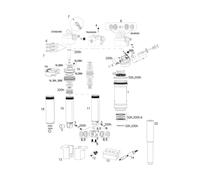 RockShox Piezas de repuesto Deluxe (A1-B2 / 2017-2020) 1/2" x 1/2"