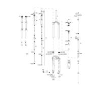 RockShox Piezas de repuesto Lyrik RCT3 A1-C1/RC B1-C2/RC2 C1 (2016-2019) 29+ 180 mm. 29" 160 mm