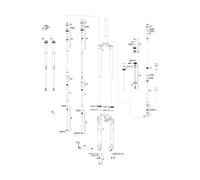 RockShox Piezas de repuesto Pike Boost 15 x 110 mm (A2 / 2017) 29+ 180 mm. 29" 160 mm