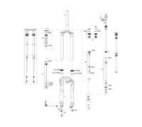 RockShox Piezas de repuesto Yari (A1-B3 / 2016-2020) diffusion black. 42 mm Offset