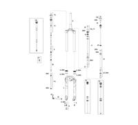 RockShox Repuestos Lyrik RCT3 (A1 / 2016-2017) 27,5" Solo Air. 150 mm