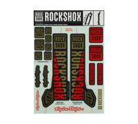 RockShox Troy Lee Designs Decal Kit p.Pike/Lyrik/Yari/Domain/Revel. desde 2018 amarillo 35 mm