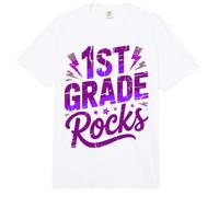 Rockstar 1ST Grade Rocks Happy Choir Teacher Squad Throwback Comfort Colors Adult Heavyweight T-Shirt