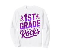 Rockstar 1ST Grade Rocks Happy Choir Teacher Squad Throwback Sudadera