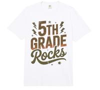 Rockstar 5to Grado Rocks I Teach First Day Coro Maestra Mamá Comfort Colors Adult Heavyweight T-Shirt