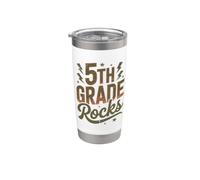 Rockstar 5to GRADO ROCKS I Teach First Day Coro Maestra Mamá Vaso térmico de acero inoxidable de doble pared