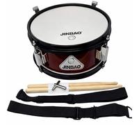 ROCKSTAR - Caja de Marcha en Madera Afinable JINBAO 0805WR-4054 Tambor Incluye Correa y Baquetas, Instrumento Musical de Percusión, Parche afinable y bordonero. 20,5cm Diametro y 13cm Altura