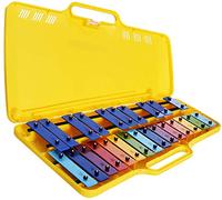 ROCKSTAR - Carrillón Xilófono Glockenspiel 25 Teclas Metálicas Colores Angel AG-25N3 Glockenspiel Metalofono con Estuche Para Estudiantes, Instrumento Musical, Regalo Escolar