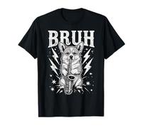 Rockstar Corgi Saxophone Meme Funny “Bruh” Lightning Dog Camiseta