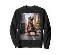Rockstar Dinosaurio Divertido Guitarra Punk Goth Rock'n Roll Meme Sudadera