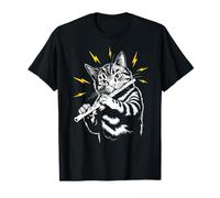 Rockstar Flautist / Flautist Cat on Cat Flaute Camiseta