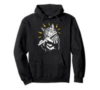 Rockstar Flautist / Flautist Cat on Cat Flaute Sudadera con Capucha