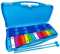 ROCKSTAR - Glockenpiel Carrillón Metalófono Xilófono SG25C3 Cromático, 25 Teclas metálicas con Estuche y Mazas. Instrumento Musical