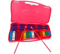 ROCKSTAR - Glockenpiel Carrillón Metalófono Xilófono SG25PK Cromático, 25 Teclas metálicas con Estuche y Mazas. Instrumento Musical