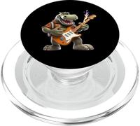 Rockstar Hippo Guitarrista Eléctrico Funny Animal Music PopSockets PopGrip para MagSafe