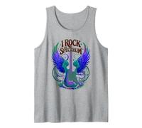 Rockstar I Rock The Spectrum Autismo Maestro Fuerza Camiseta sin Mangas