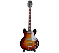 ROCKSTAR - Miniatura Guitarra Eléctrica MGT-0109 Madera hecha a Mano, Réplica Epi Casino, Regalo Musical Único. Escala 1:4