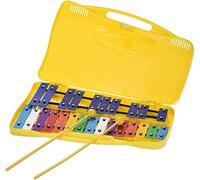 ROCKSTAR MUSIC - Xilófono SG25C Cromático: Glockenspiel Metalofono Carrillón, Instrumento Musical de 25 Teclas Coloridas con Estuche y Mazas