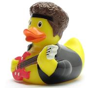 Rockstar - Pato de baño (9 cm, incluye llavero de pato de baño)