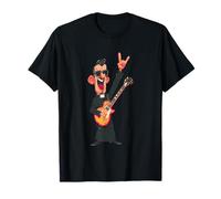 Rockstar Priest con Gafas De Sol Guitarra Eléctrica Rock Hand Camiseta