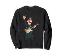 Rockstar Priest con Gafas De Sol Guitarra Eléctrica Rock Hand Sudadera