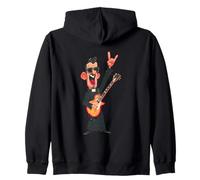 Rockstar Priest con Gafas De Sol Guitarra Eléctrica Rock Hand Sudadera con Capucha