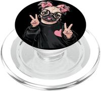 Rockstar Raccoon con Gafas De Sol Guitarra Eléctrica Rock Hand PopSockets PopGrip para MagSafe