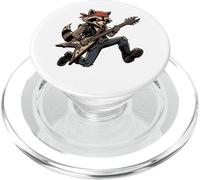 Rockstar Raccoon Cool Animal Music Divertido Tocar la Guitarra PopSockets PopGrip para MagSafe