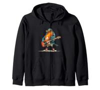 Rockstar Robin Bird con Chaqueta y Disfraz de Guitarra eléctrica Sudadera con Capucha