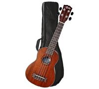 ROCKSTAR - Ukelele Soprano con Funda para Principiantes y Estudiantes Aloha SK2122-M Cuerpo de Caoba, Puente y Diapason de palisandro - Rockmusic