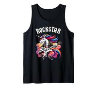 Rockstar Unicorn Rock'n Roll Punk Goth Band Niños Niñas Camiseta sin Mangas