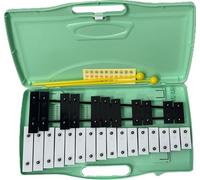 ROCKSTAR - Xilófono Glockenspiel Carrillón Metalofono Angel AG27NG Cromático, 27 Teclas Negras y Blancas con Estuche y Mazas. Para uso escolar ó domestico, Instrumento Musical Rítmico